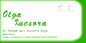 olga kucsora business card